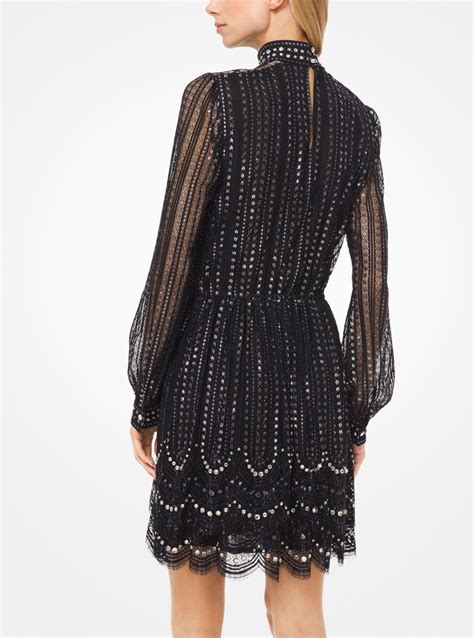 michael michael kors embroidered lace tiered dress|Michael Kors.